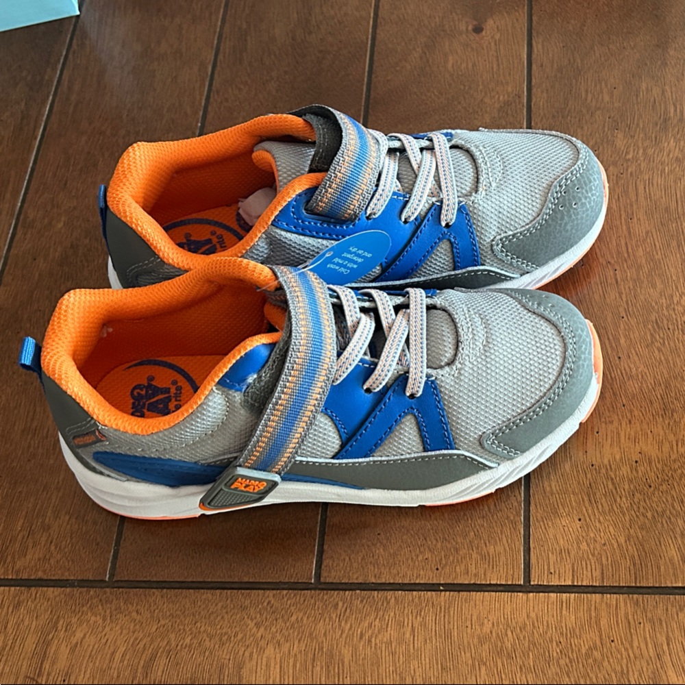Stride Rite Kids Sneakers - Gray, Blue, and Orange